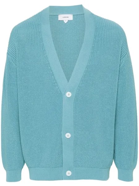 Кардиган с V-образным вырезом Lardini, синий