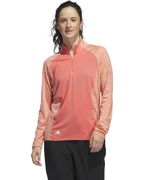 Рубашка adidas Ultimate365 Mock Quarter Zip Golf Pullover, цвет Preloved Scarlet