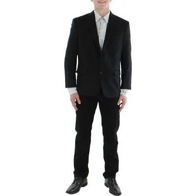Мужской черный шерстяной пиджак с двумя пуговицами Lauren Ralph Lauren Blazer 44R BHFO 4962