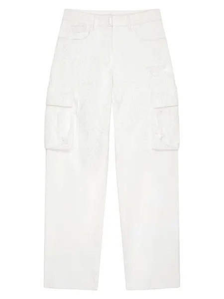 Джинсовые брюки карго оверсайз Givenchy, белый