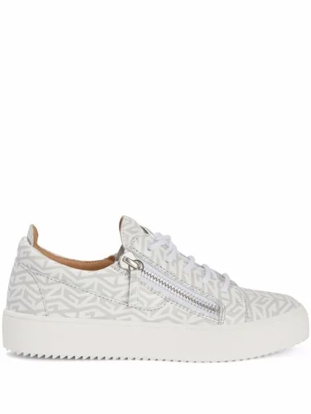 Giuseppe Zanotti кеды Frankie с монограммой, белый