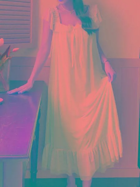 Японская милая и свежая ночная рубашка женская летняя тонкая хлопковая юбка без рукавов Дворцовая Пижама принцессы домашний сервис
