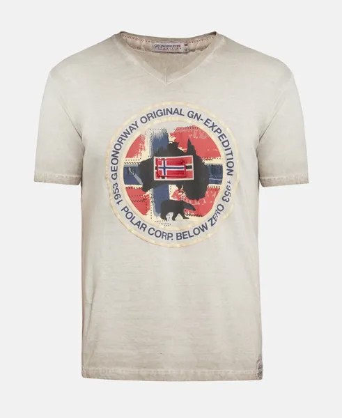 Футболка Geographical Norway, серо-коричневый