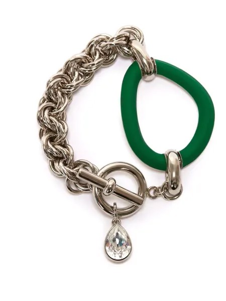 JW Anderson OVERSIZED LINK CHAIN BRACELET WITH CRYSTAL