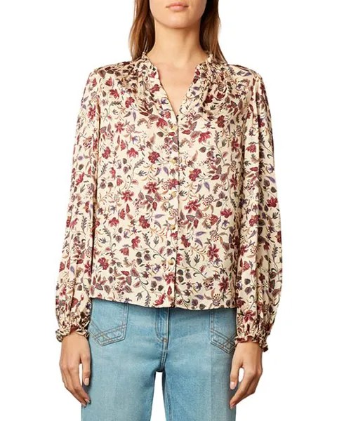 Рубашка Cyrielle с цветочным принтом Gerard Darel, цвет Tan/Beige