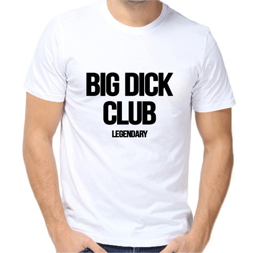 Футболка big dick club, размер (50)L, белый