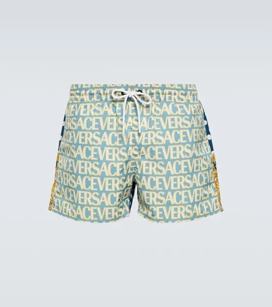 Плавки с логотипом Versace, разноцветный