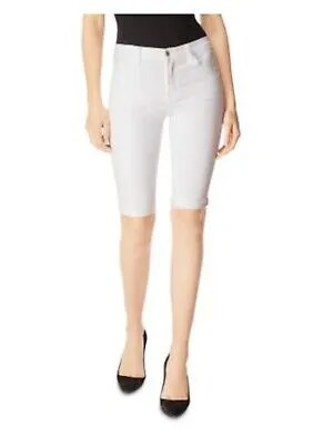 Женские белые джинсовые шорты-бермуды J BRAND с карманами и молнией 23