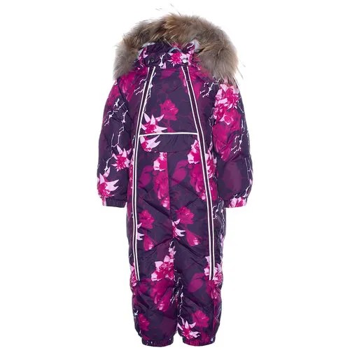 Пуховый комбинезон зимний Huppa Beata 1 31930155-91834 91834, burgundy pattern, размер 68