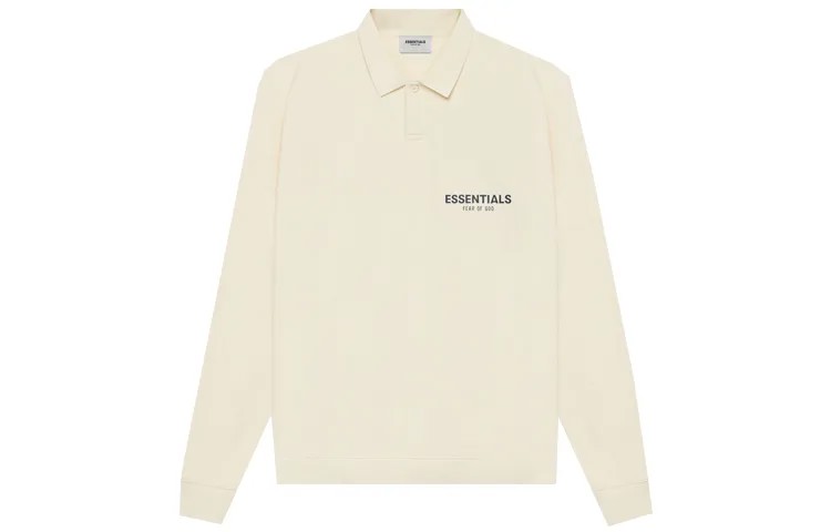 SS21 Рубашка поло унисекс кремового цвета Fear Of God Essentials, кремовый
