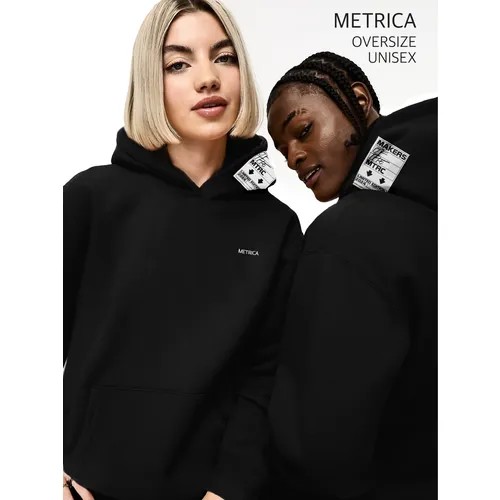Худи METRICA, размер 50-52, , черный