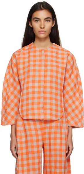 Оранжево-серая блузка Henrik Vibskov
