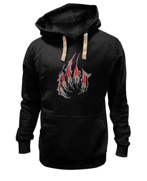 Худи унисекс Printio Когти черное 2XL