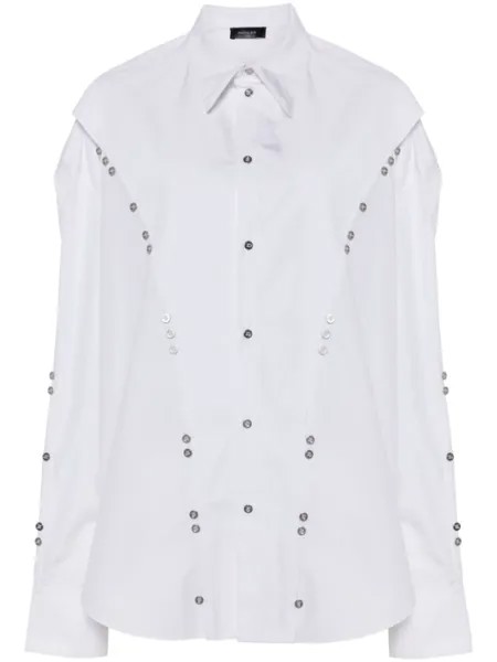 Mugler поплиновая рубашка, белый