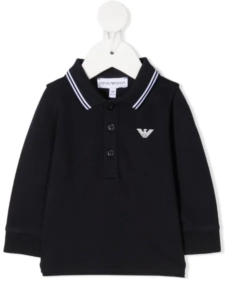 Emporio Armani Kids рубашка поло с длинными рукавами