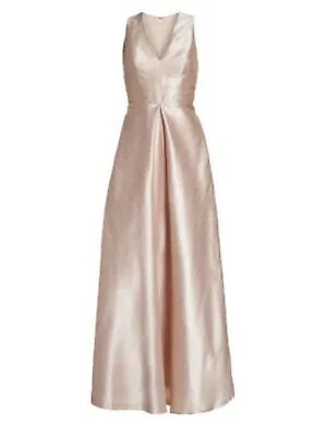 ALFRED SUNG Женское розовое длинное вечернее платье без рукавов с V-образным вырезом на подкладке 0