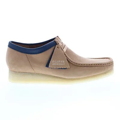 Clarks Wallabee 26162515 Мужские бежевые оксфорды и туфли на шнуровке повседневная обувь