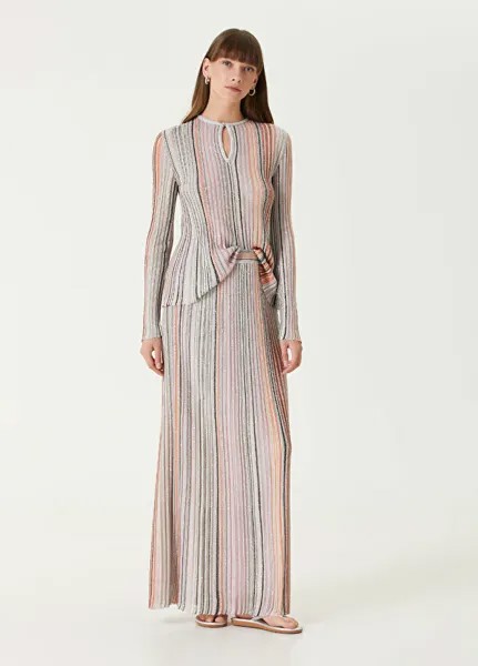 Полосатая юбка макси с вышивкой Missoni, мультиколор