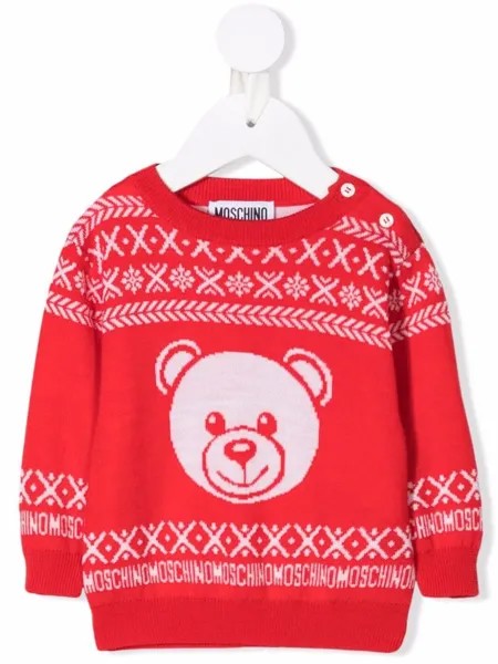 Moschino Kids джемпер с вышитым логотипом