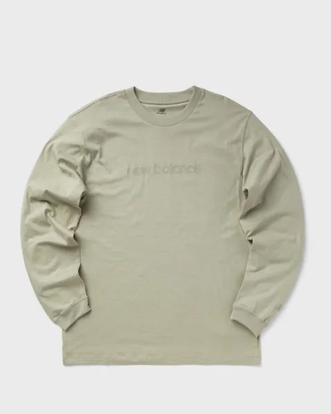 Футболка New Balance Shifted Graphic Long Sleeve T-Shirt, цвет olivine (ovn)