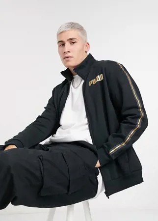 Черная олимпийка с золотистой тесьмой PUMA-Черный