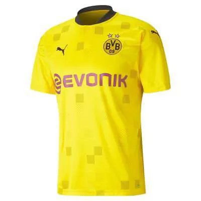 Футболка Puma Bvb Cup с круглым вырезом и короткими рукавами, копия молодежной футболки для мальчиков, размер M 75