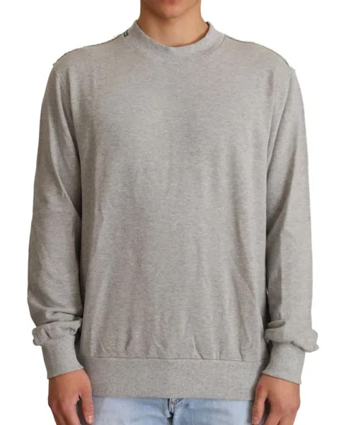 DOLCE - GABBANA Свитер Серый хлопковый пуловер с круглым вырезом IT50 /US40 / L Рекомендуемая розничная цена 600 долларов США