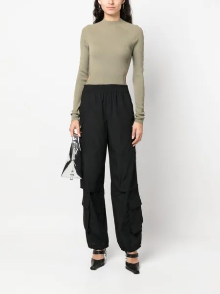 Dion Lee шерстяной джемпер Snake Diamond Skivvy, зеленый