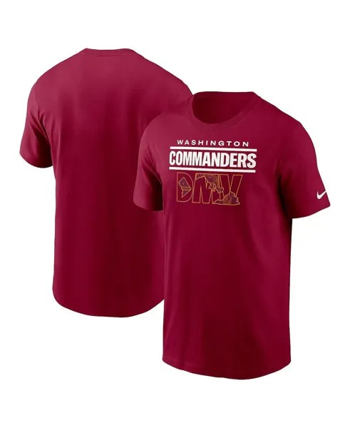 Мужская бордовая футболка Washington Commanders Local Essential Nike