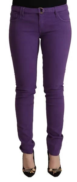 Джинсы CYCLE, фиолетовые хлопковые узкие повседневные женские брюки с низкой талией. W31 400 долларов США