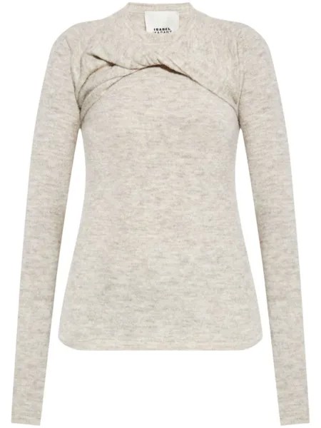 ISABEL MARANT вязаный топ Керн, нейтральный цвет