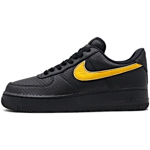 Кроссовки Nike Air Force 1 Skateboarding Shoes Unisex Low-top Gold, черный/золотой