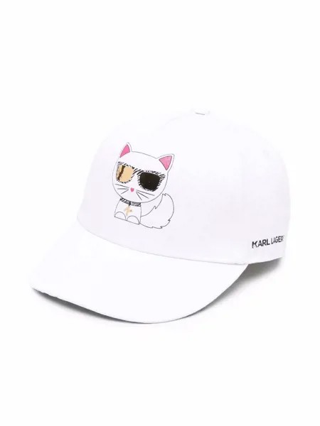 Karl Lagerfeld Kids бейсболка с декором Choupette