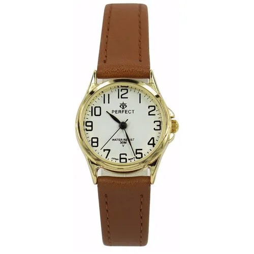 Perfect часы наручные, кварцевые, на батарейке, женские, металлический корпус, кожаный ремень, металлический браслет, с японским механизмом LX017-098-4