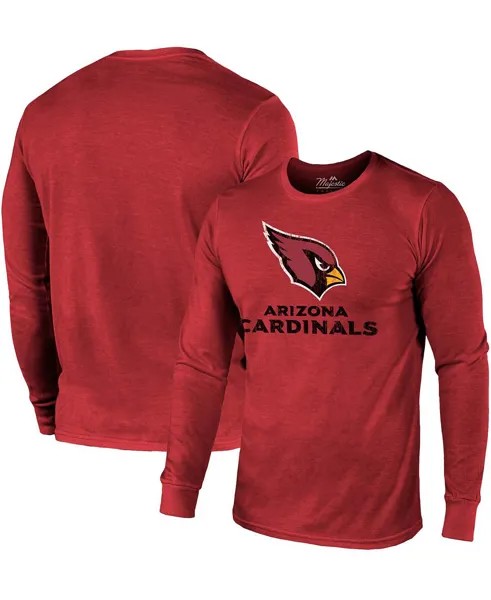 Футболка с длинными рукавами arizona cardinals lockup tri-blend - cardinal Majestic