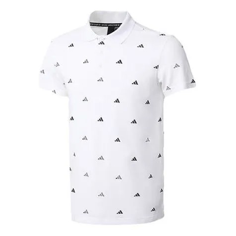 Футболка must haves поло с принтом по всей поверхности Adidas, белый