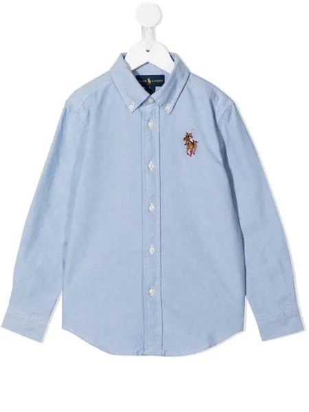 Ralph Lauren Kids рубашка с вышитым логотипом