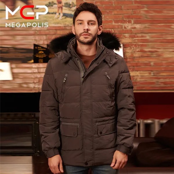 MGP мужская зимняя куртка длинная куртка модная куртка пальто муж пух комбинированная шляпа