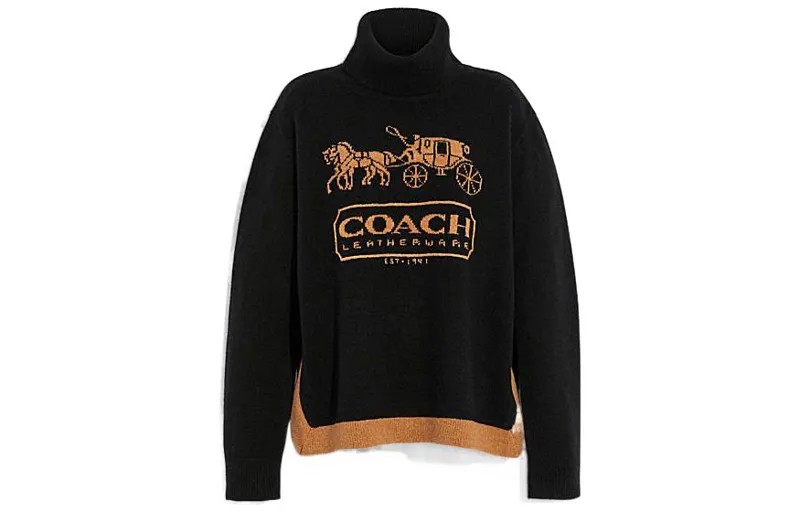 COACH Женский кашемировый свитер, цвет Black