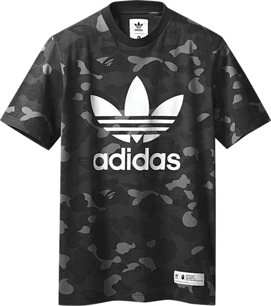 Футболка BAPE x adidas adicolor T-Shirt 'Cinder', серый