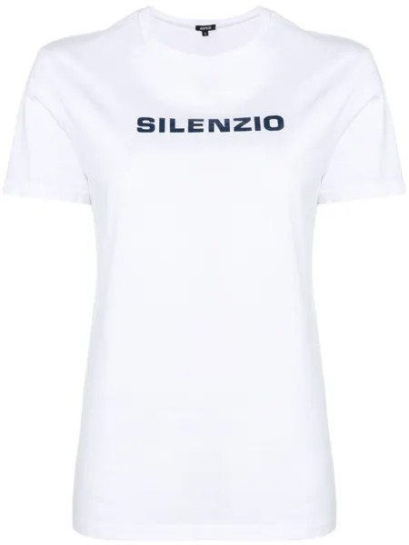 ASPESI футболка с принтом 'Silenzio', белый
