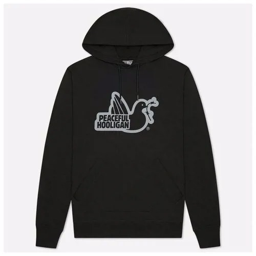 Мужская толстовка Peaceful Hooligan Outline Dove Hoodie чёрный , Размер M