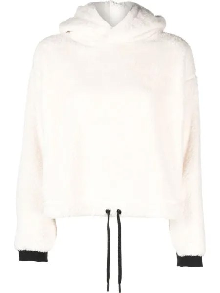 Moncler Grenoble флисовое худи с кулиской, белый