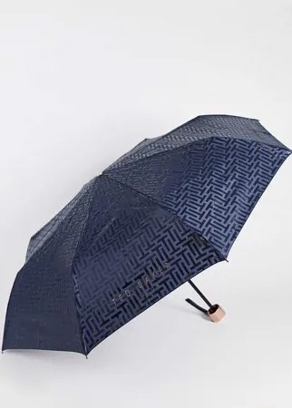 Темно-синий зонт с геометрическим принтом Ted Baker