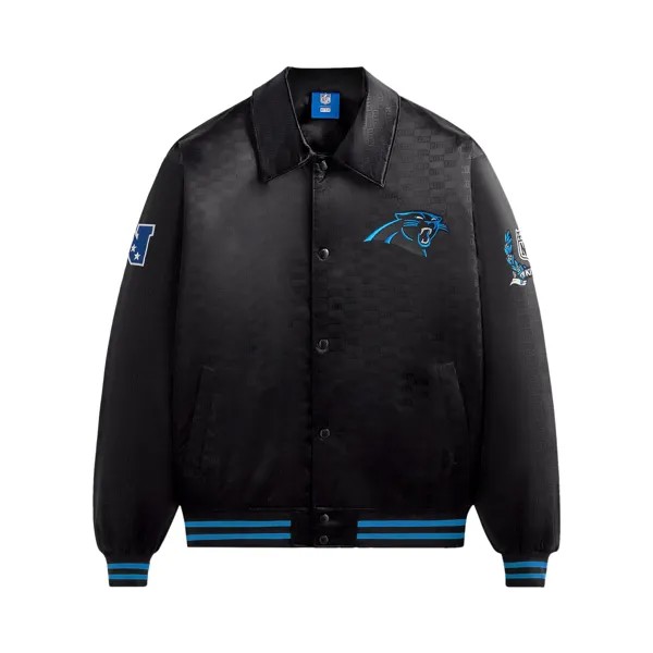 Kith For The NFL: атласный бомбер Panthers, черный