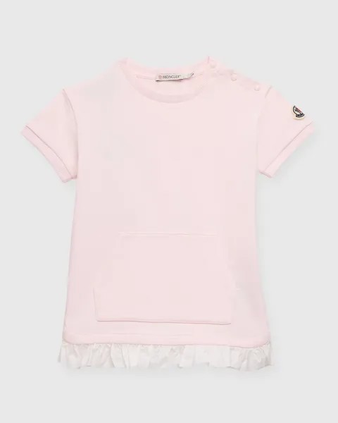 Платье с рюшами для девочек, размер 6M-3 Moncler, цвет Pink