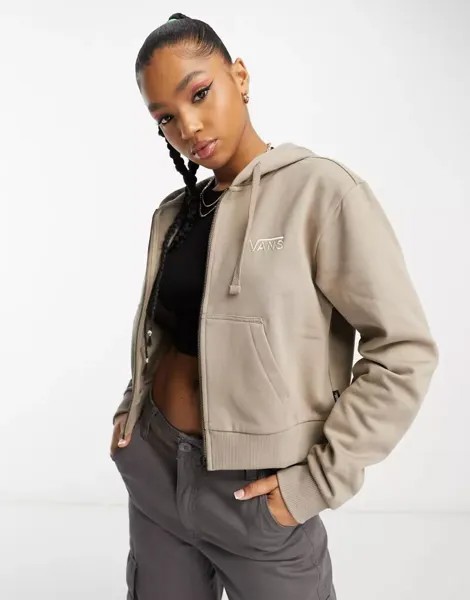 Бежевая худи с логотипом Vans Drop V — эксклюзивно для ASOS