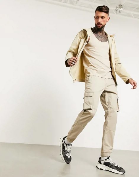Бежевая майка из органического хлопка ASOS DESIGN-Светло-бежевый