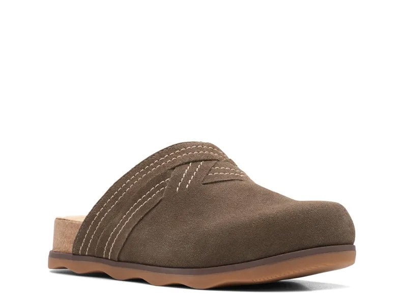 Мюли Cloudsteppers Brynn Glide Clarks, оливково-зеленый