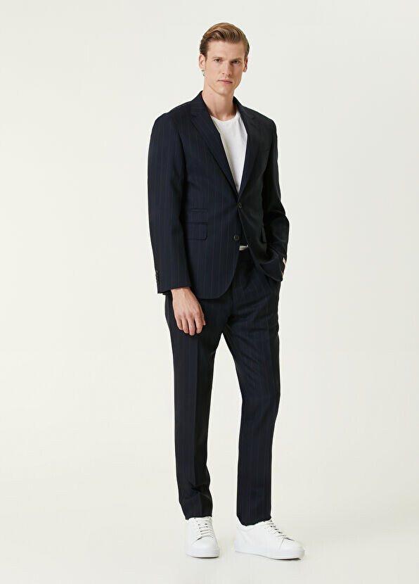 Шерстяной костюм Drop 7 Beymen Collection, синий
